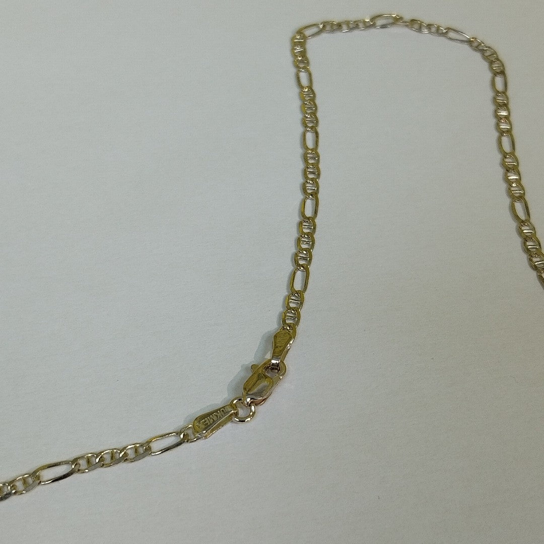 CADENAS TEJIDO FIGARO GUCHI ORO 10K 60 CM 5.3 GR (NUEVO)