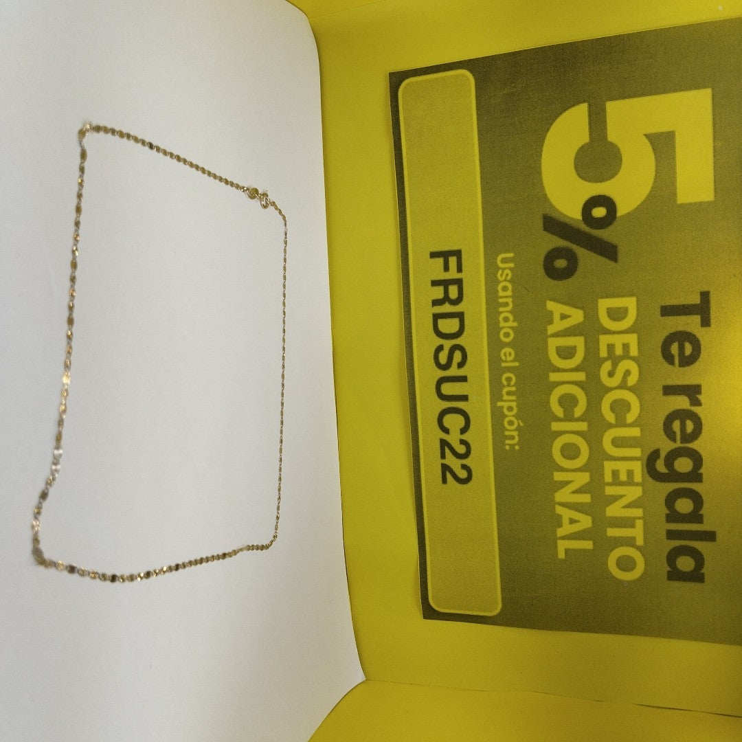 CADENAS TEJIDO GUCHI ORO 10K 40 A 45 CM 1.4 GR (NUEVO)