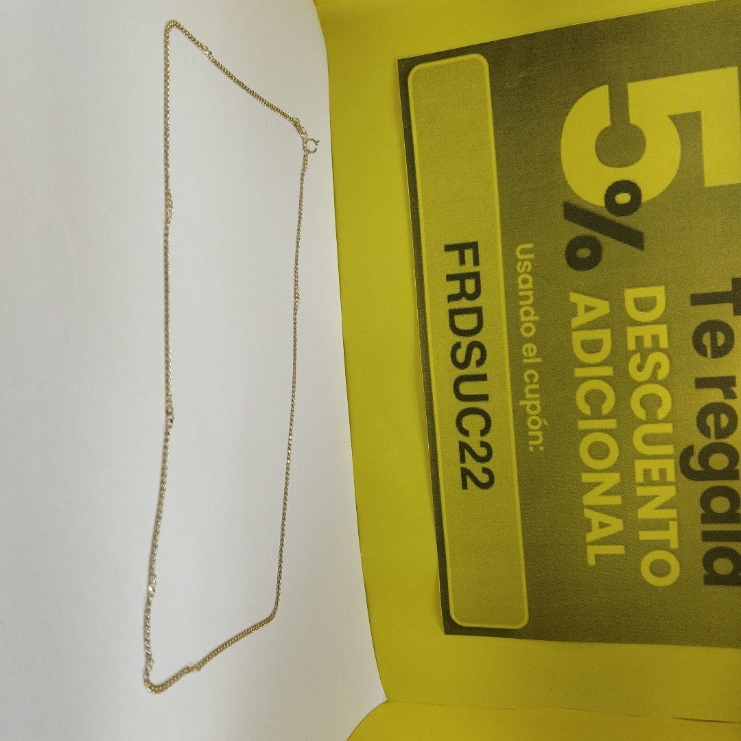 CADENAS TEJIDO BARBADA ORO 10K 50 CM 3.5 GR (NUEVO)