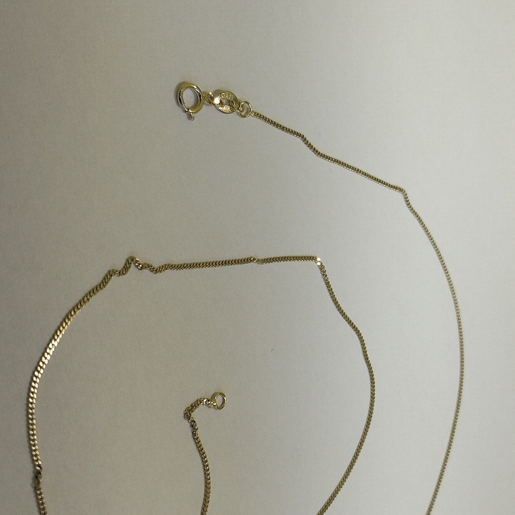 CADENAS TEJIDO BARBADA ORO 10K 50 CM 1.7 GR (NUEVO)