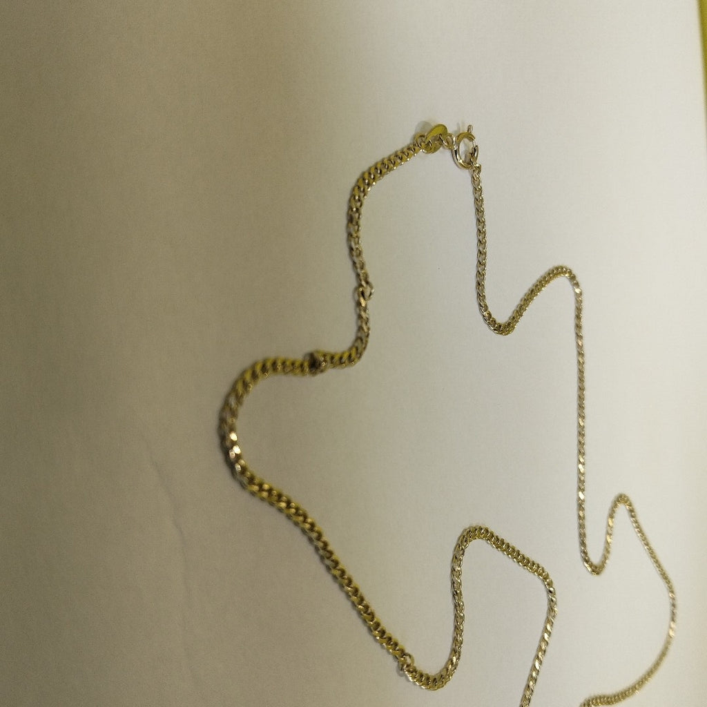 CADENAS TEJIDO BARBADA ORO 10K 60 CM 4.1 GR (NUEVO)