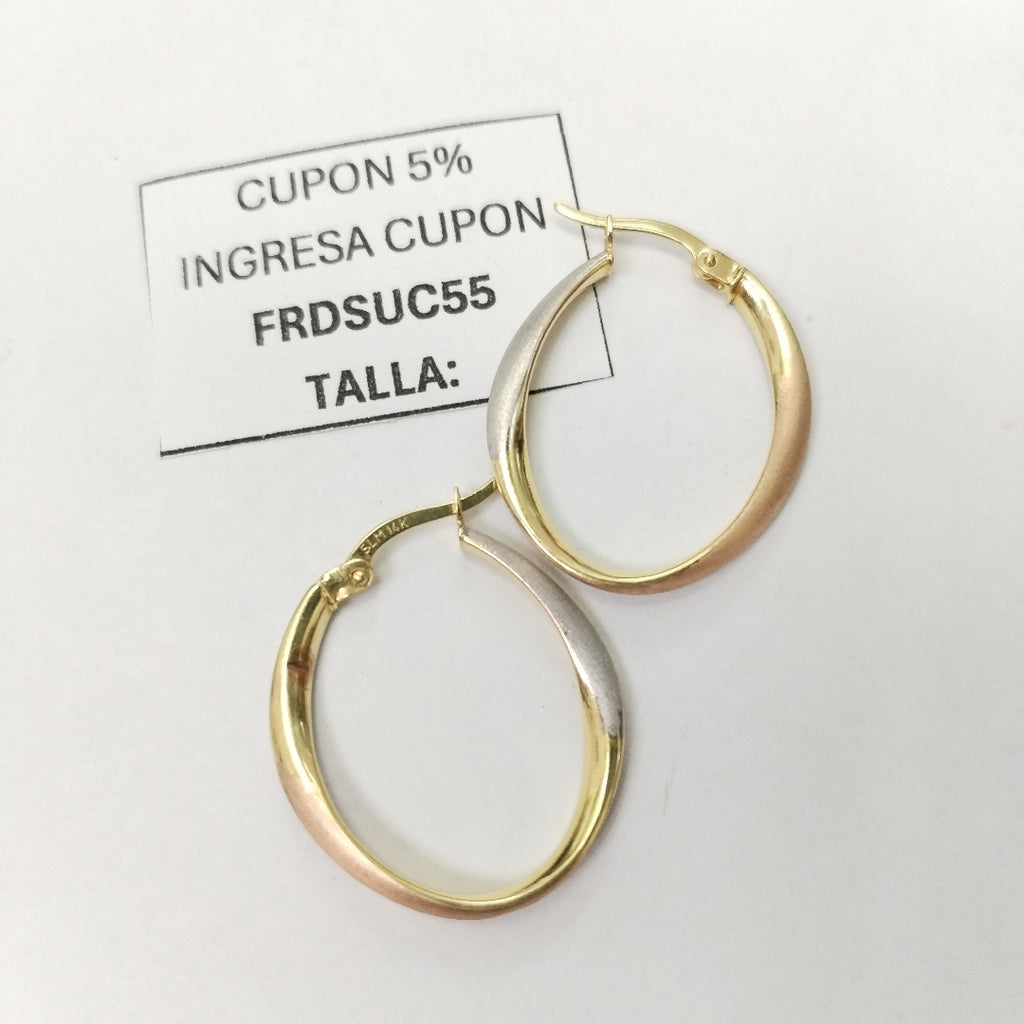 ARRACADAS PAR ORO 14 K 1.5 GRMS (SEMINUEVO)