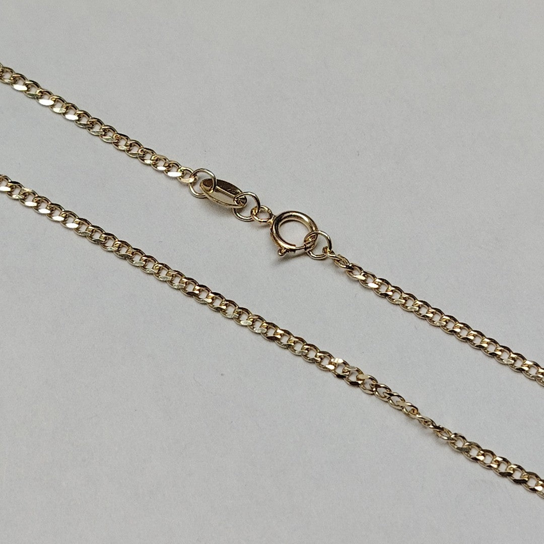 CADENAS TEJIDO BARBADA ORO 10K 50 CM 3.5 GR (NUEVO)
