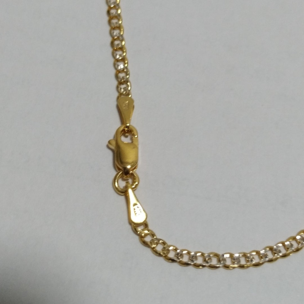 CADENAS BARBADA DIAMANTADA ORO 14K 60 CM 6.2 GR (NUEVO)
