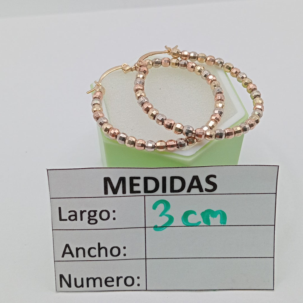 ARRACADAS PAR ORO COMBINADO 10 K 5,60 GRMS (SEMINUEVO)
