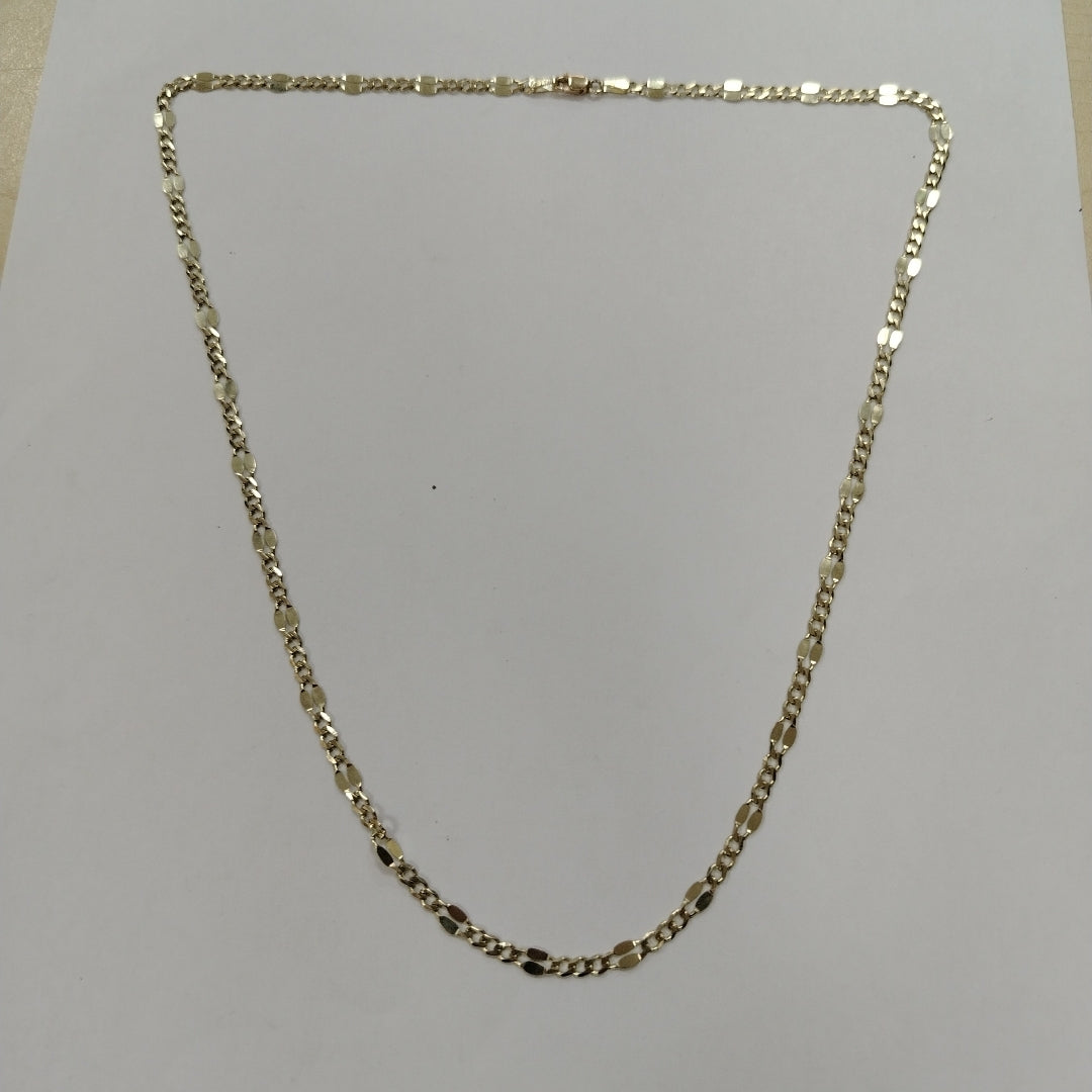 CADENAS TEJIDO ESPECIAL ORO 10K 55 CM 7.1 GR (NUEVO)