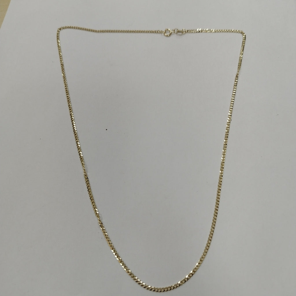 CADENAS TEJIDO BARBADA ORO 10K 50 CM 3.5 GR (NUEVO)