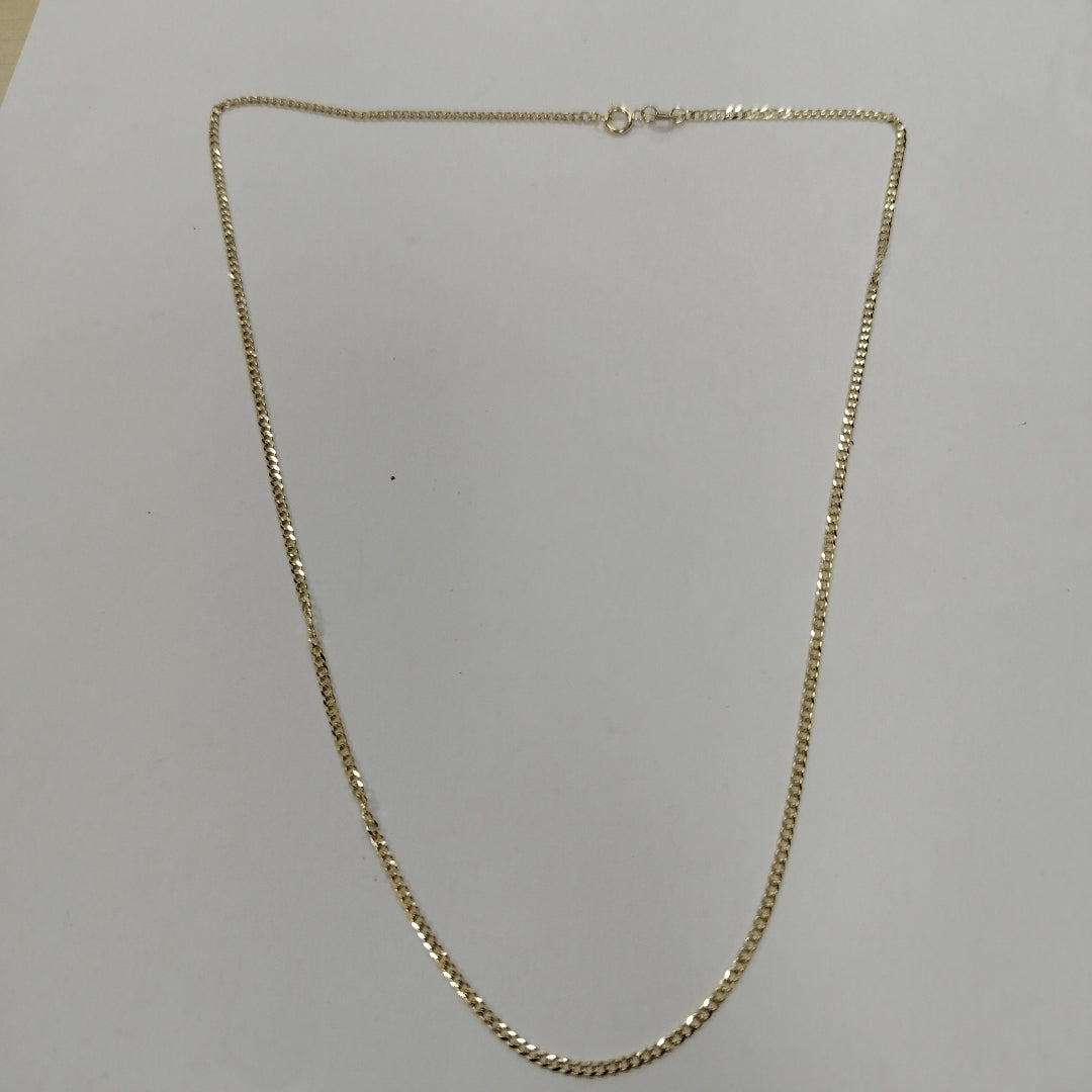 CADENAS TEJIDO BARBADA ORO 10K 50 CM 3.5 GR (NUEVO)