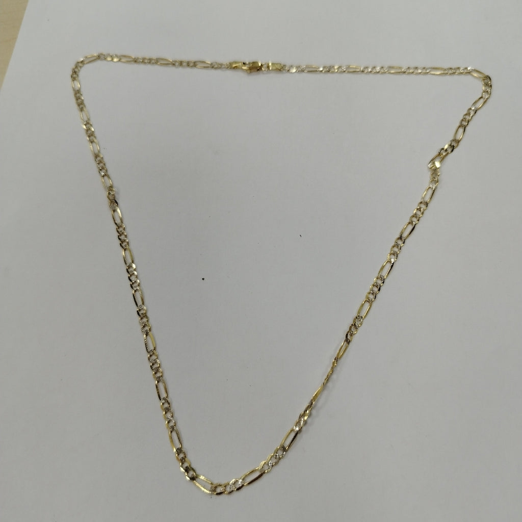 CADENAS TEJIDO 3X1 DIAMANTADO ORO 10K 50 CM 5.6 GR (NUEVO)