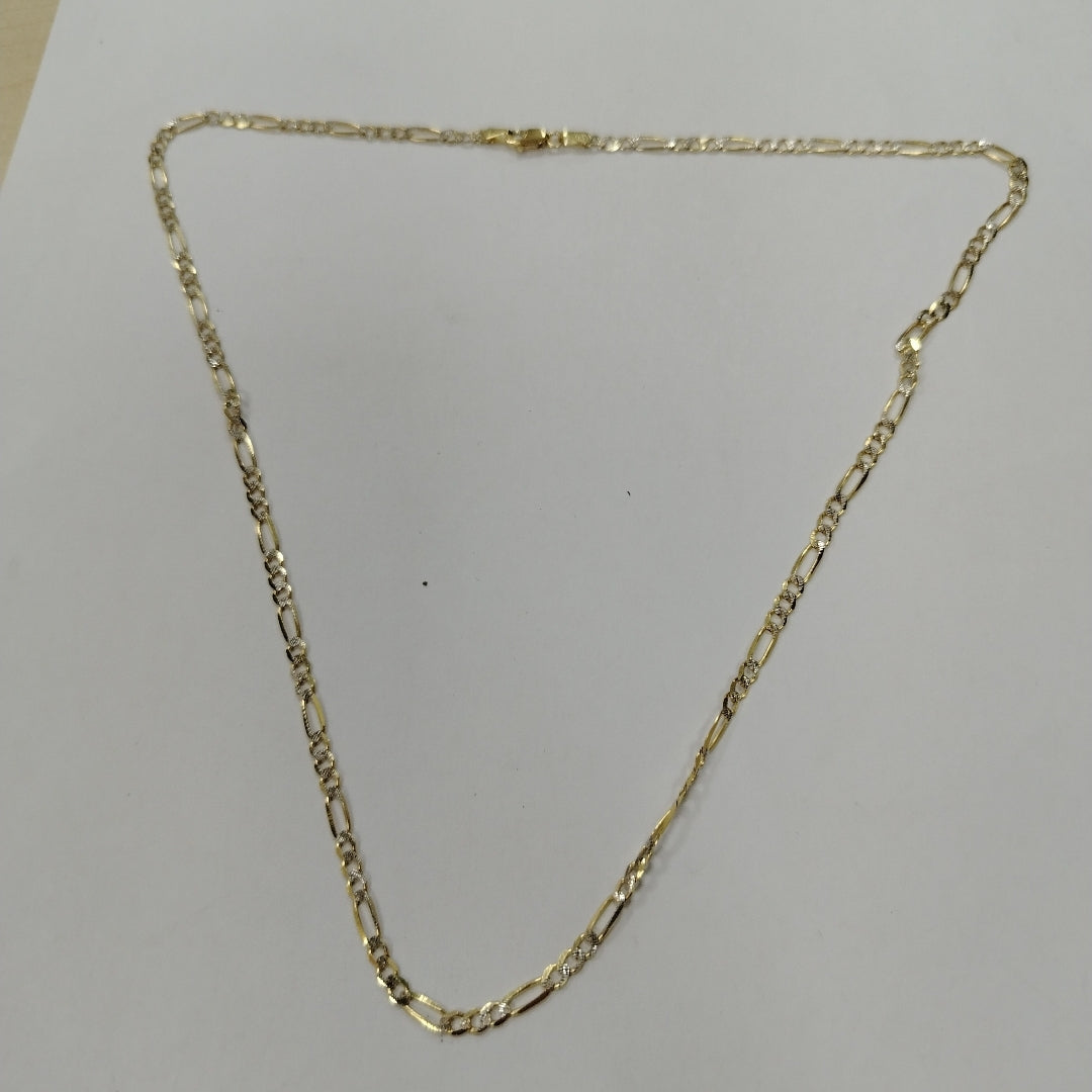 CADENAS TEJIDO 3X1 DIAMANTADO ORO 10K 50 CM 5.6 GR (NUEVO)