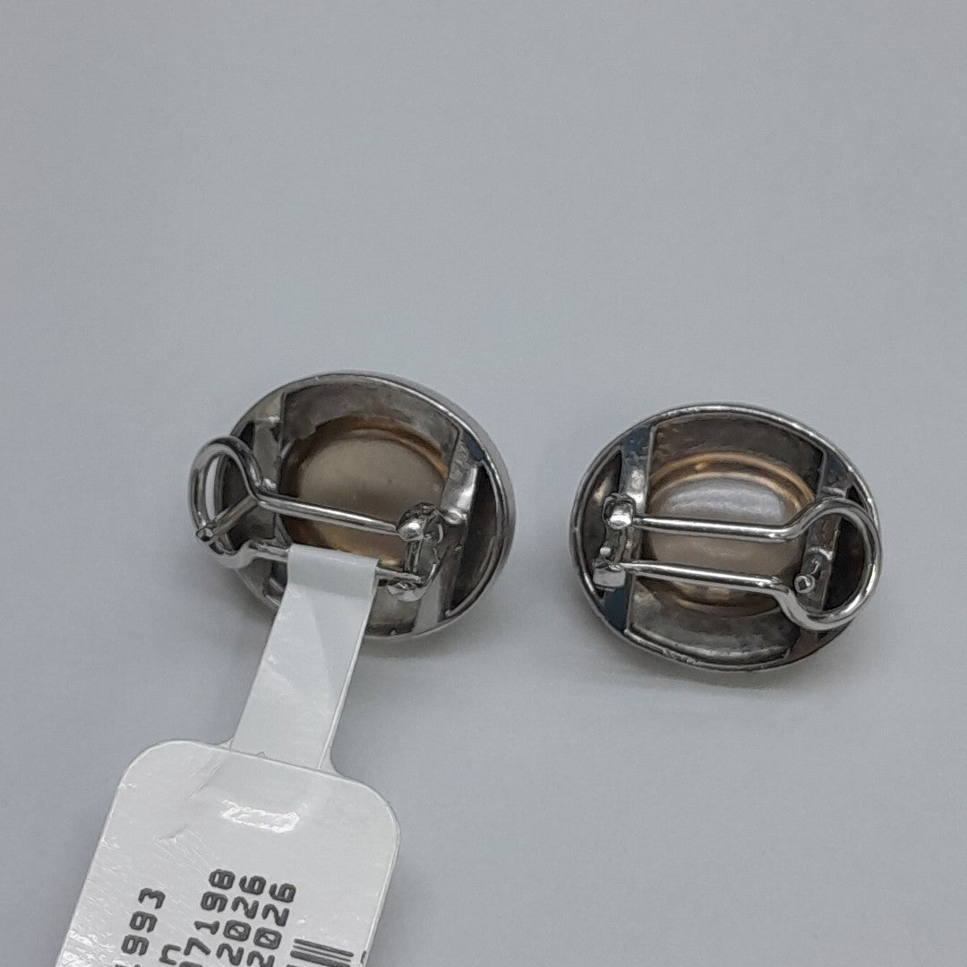 ARRACADAS PAR ORO BLANCO 18 K 9 GRMS (SEMINUEVO)
