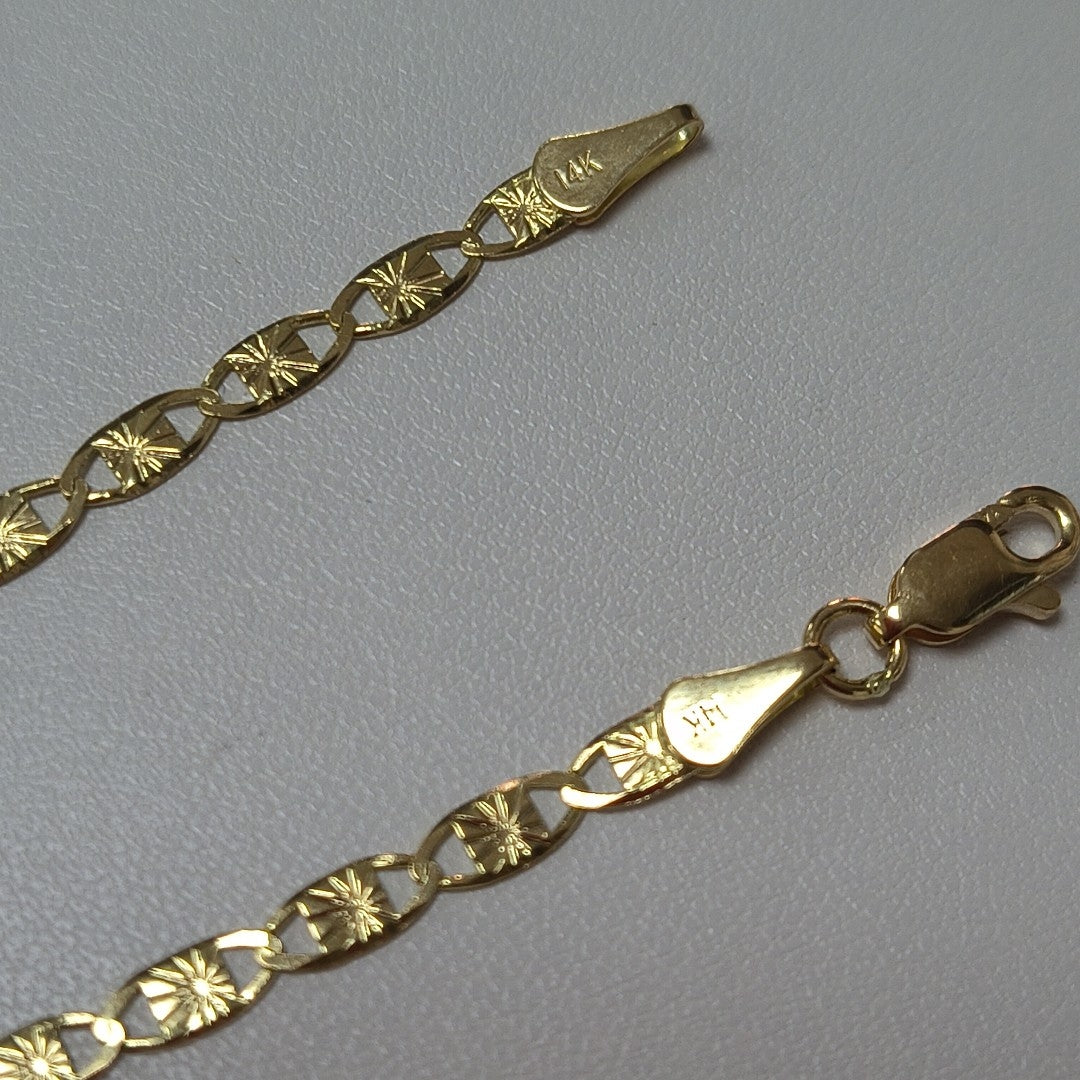 PULSERAS GUCHI ORO 14K 18 CM 2.8 GR (NUEVO)