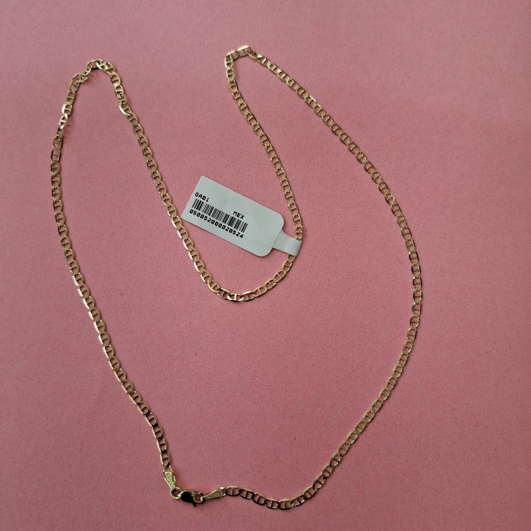 CADENAS TEJIDO GUCHI ORO 10K 55 CM 4.3 GR (NUEVO)