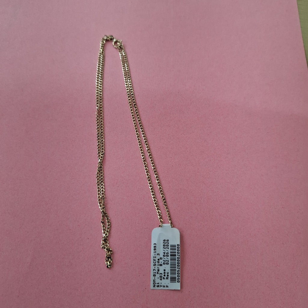 CADENAS TEJIDO BARBADA ORO 10K 55 CM 3.8 GR (NUEVO)
