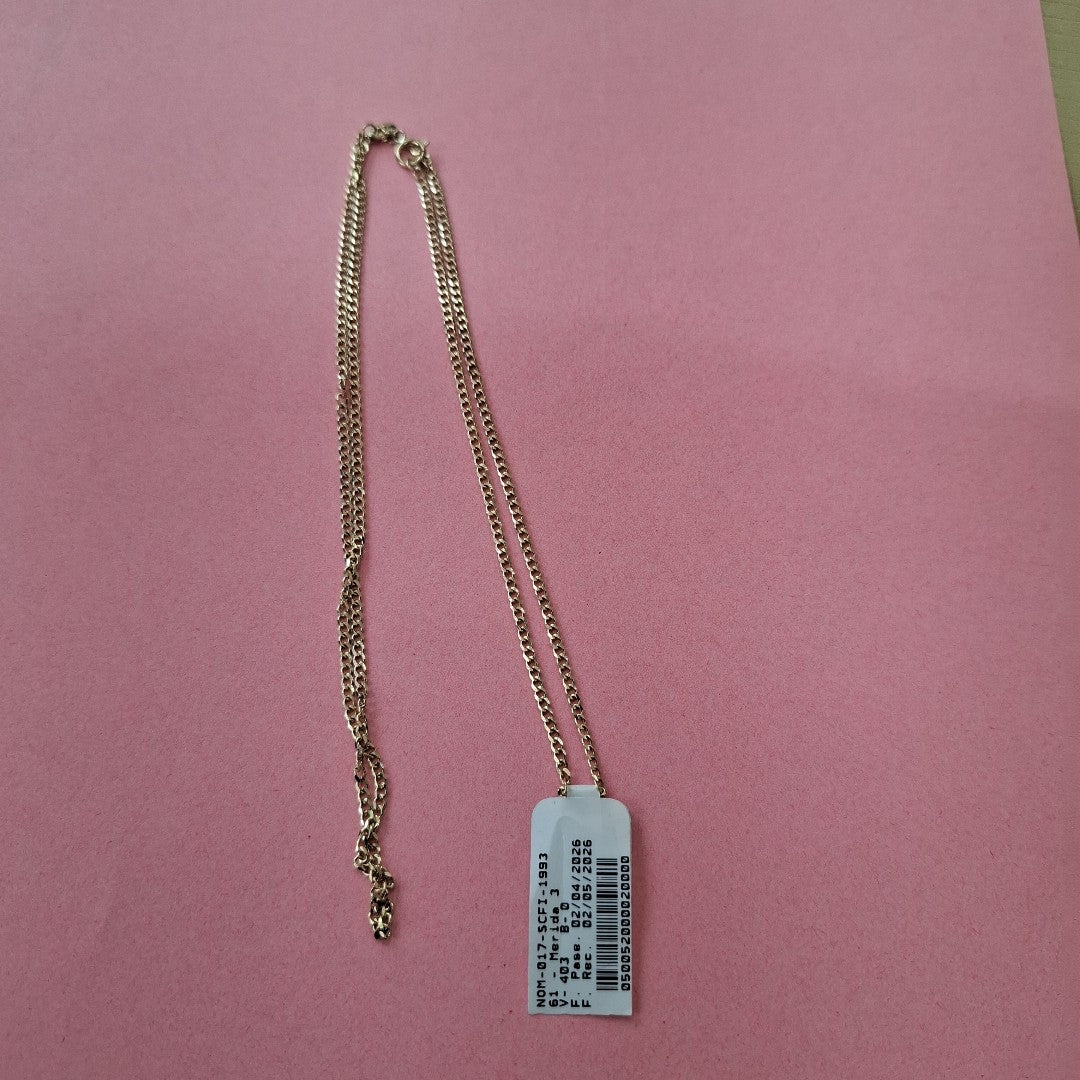 CADENAS TEJIDO BARBADA ORO 10K 55 CM 3.8 GR (NUEVO)
