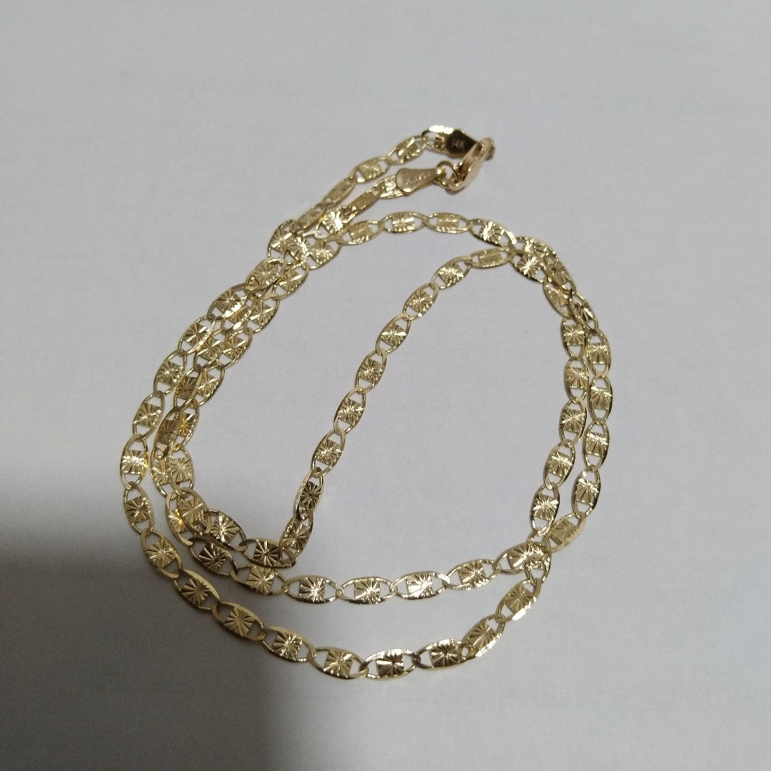 CADENAS TEJIDO GUCHI ORO 14K 55 CM 7 GR (NUEVO)