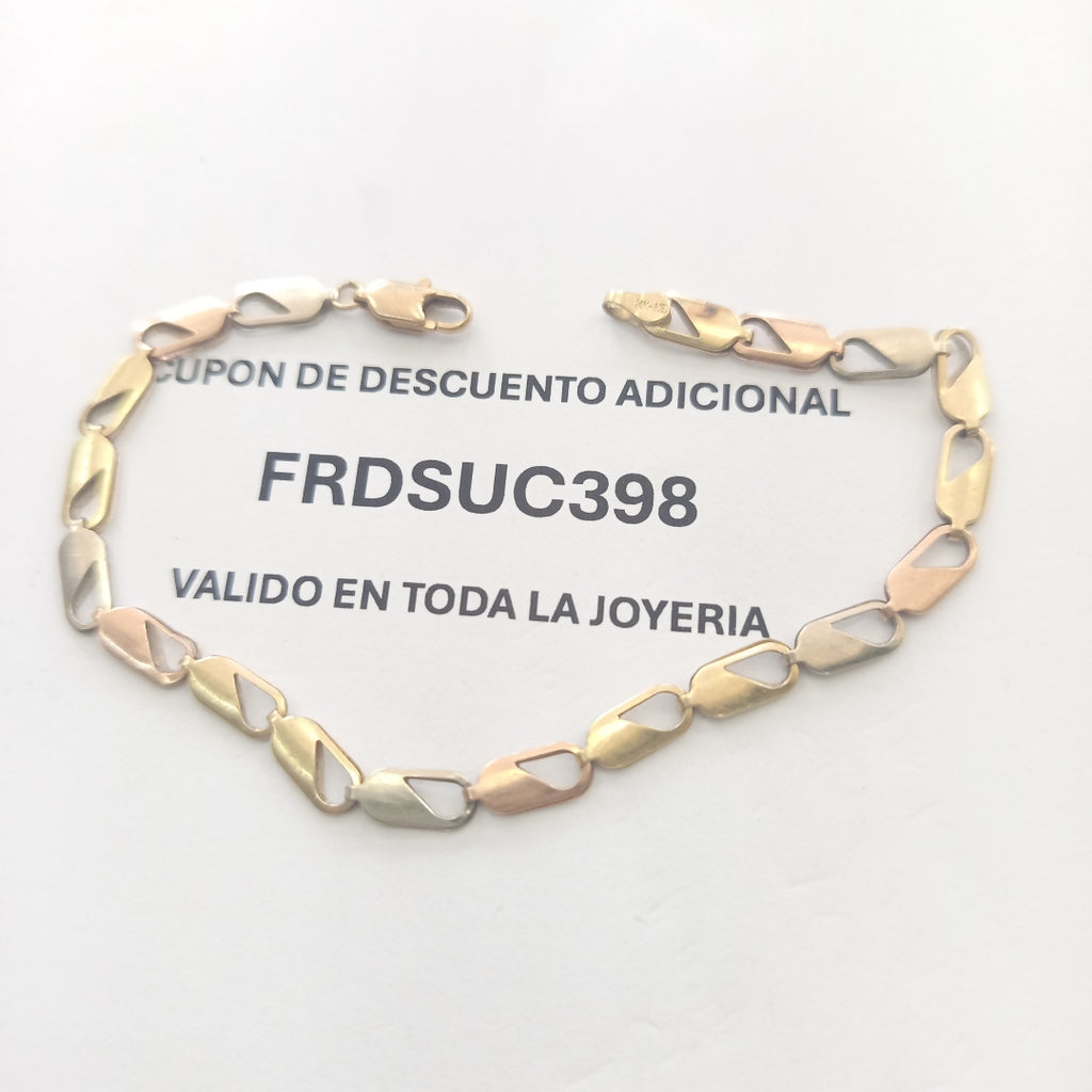 PULSERA ORO COMBINADO 14 K 4,20 GRMS (SEMINUEVO)