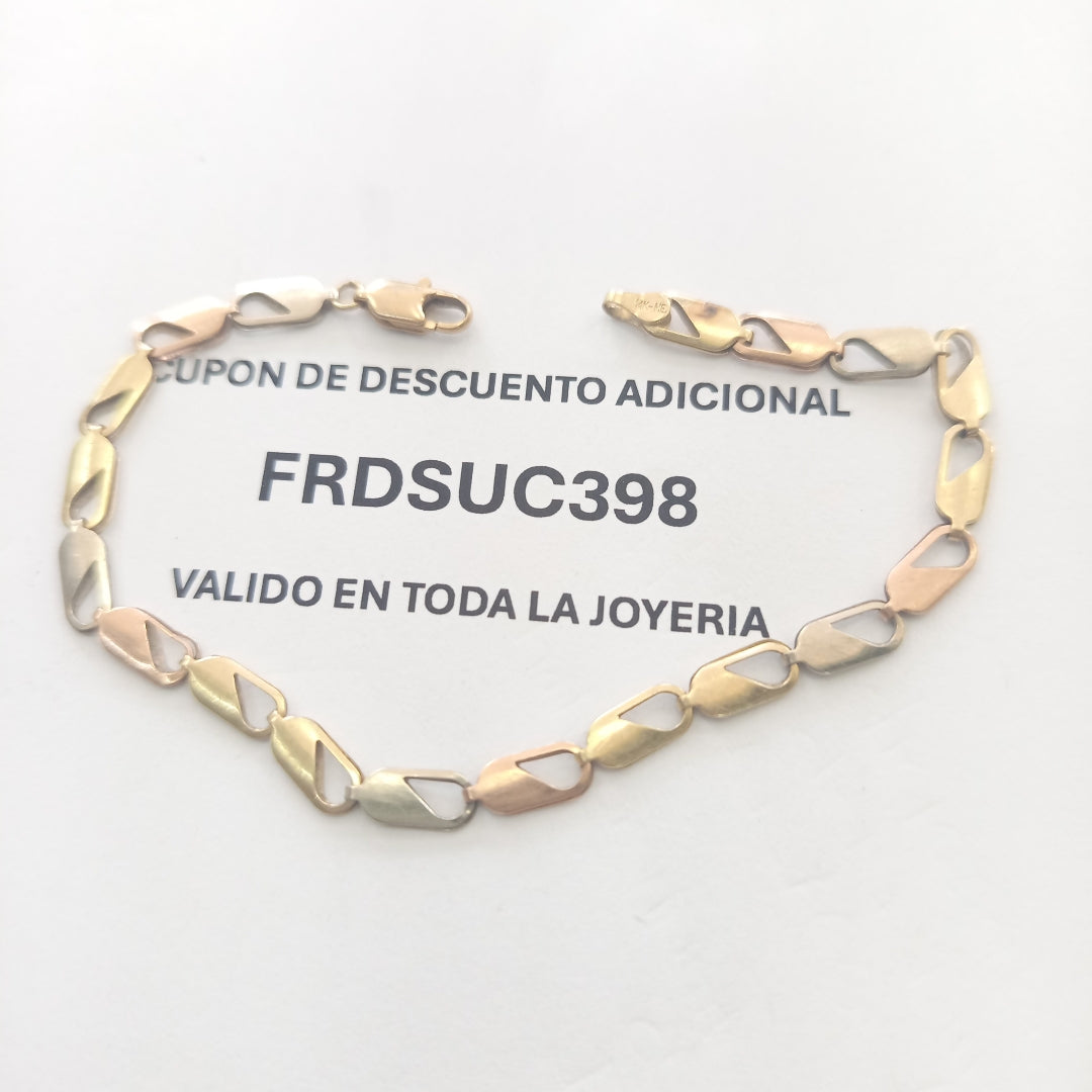 PULSERA ORO COMBINADO 14 K 4,20 GRMS (SEMINUEVO)