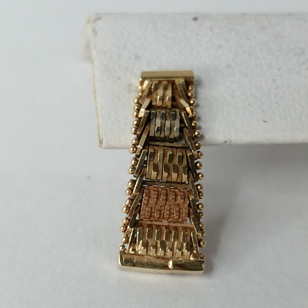 ARETES PAR ORO,ORO COMBINADO 14 K 3,50 GRMS (SEMINUEVO)