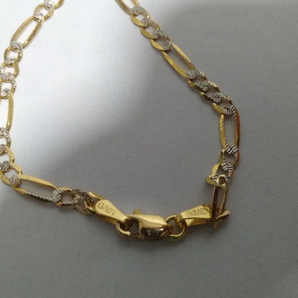 CADENAS TEJIDO 3X1 DIAMANTADO ORO 10K 50 CM 5.5 GR (NUEVO)