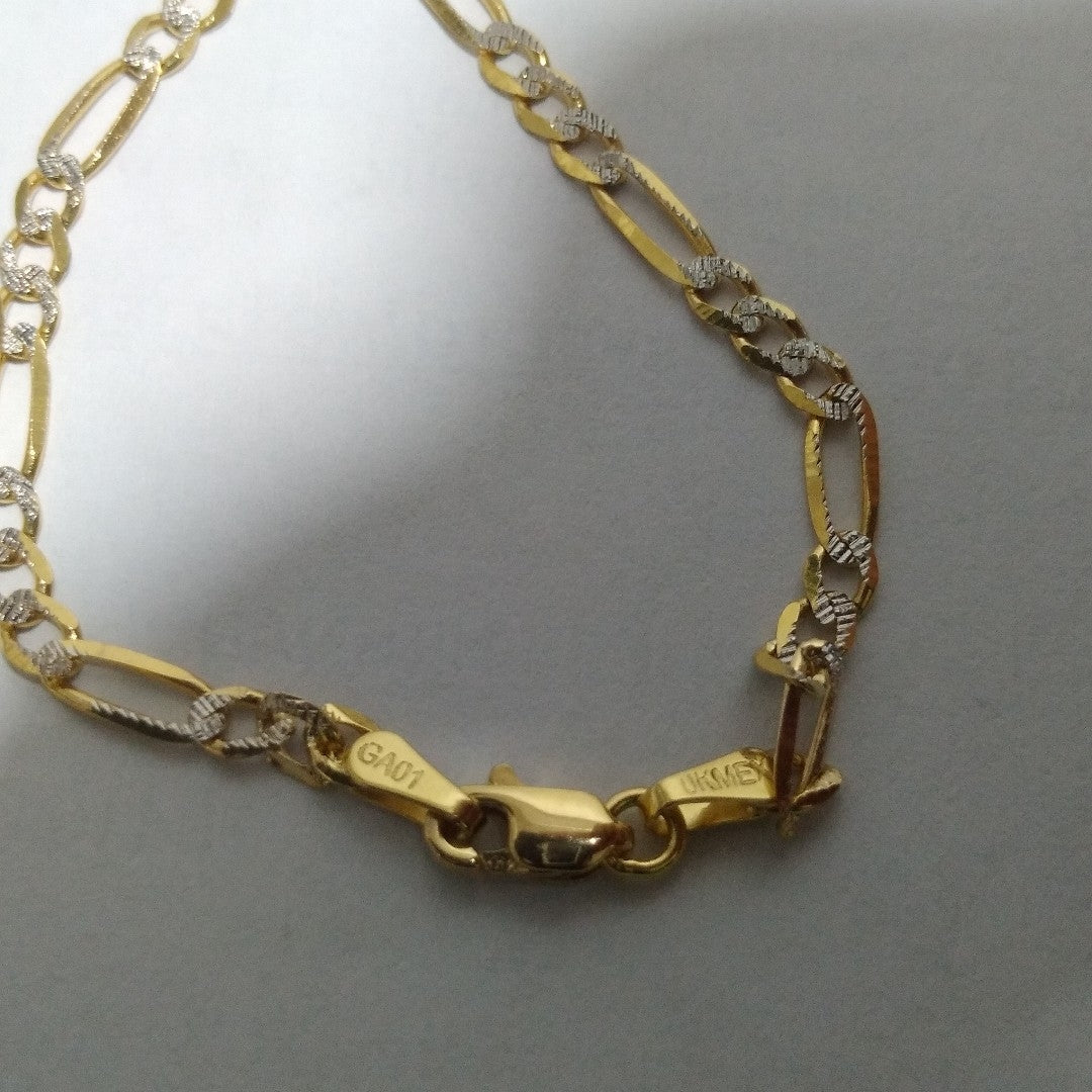 CADENAS TEJIDO 3X1 DIAMANTADO ORO 10K 50 CM 5.5 GR (NUEVO)