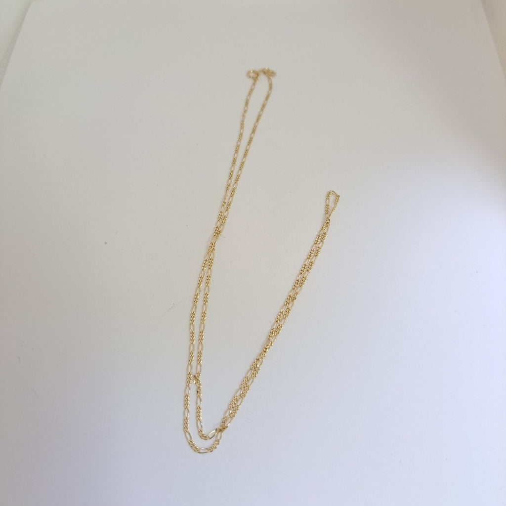 CADENAS TEJIDO 3X1 ORO 14K 55 CM 2.7 GR (NUEVO)