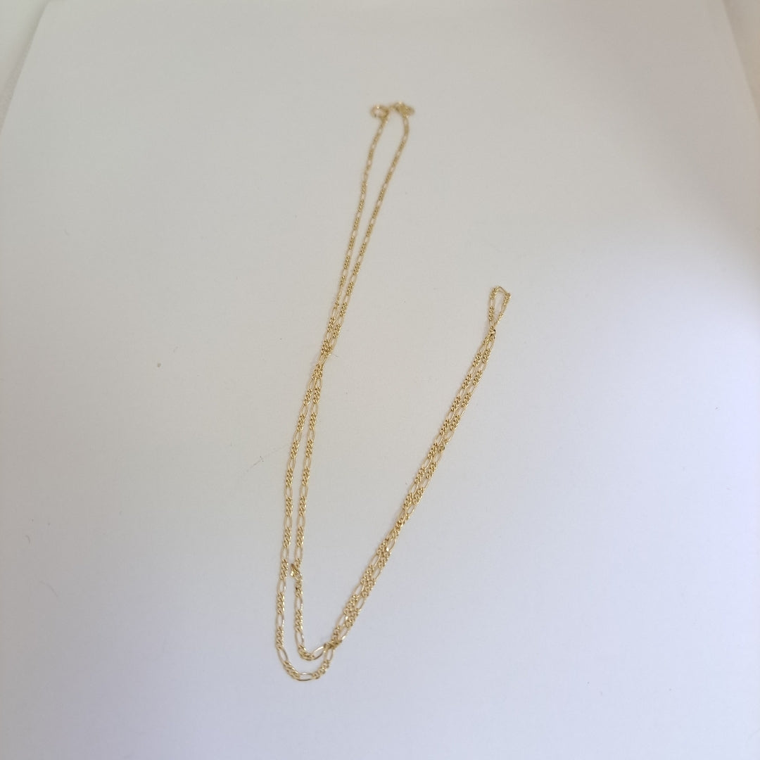 CADENAS TEJIDO 3X1 ORO 14K 55 CM 2.7 GR (NUEVO)
