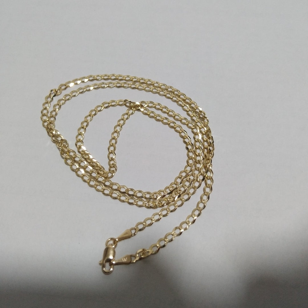 CADENAS TEJIDO BARBADA ORO 14K 60 CM 5.4 GR (NUEVO)