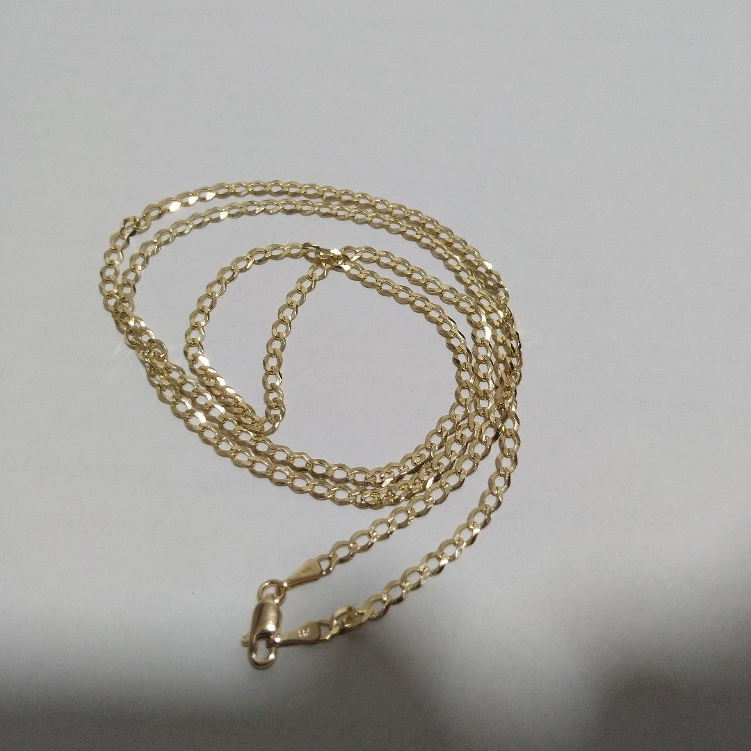 CADENAS TEJIDO BARBADA ORO 14K 60 CM 5.4 GR (NUEVO)