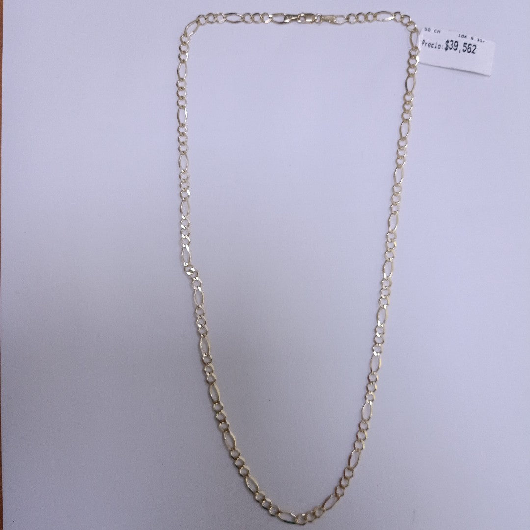 CADENAS TEJIDO 3X1 ORO 10K 50 CM 6.3 GR (NUEVO)