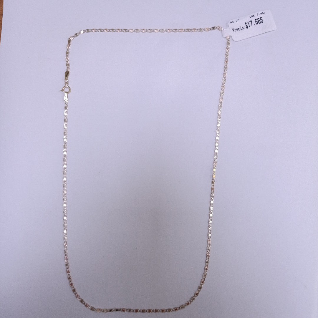 CADENAS TEJIDO GUCHI ORO 10K 55 CM 2.8 GR (NUEVO)