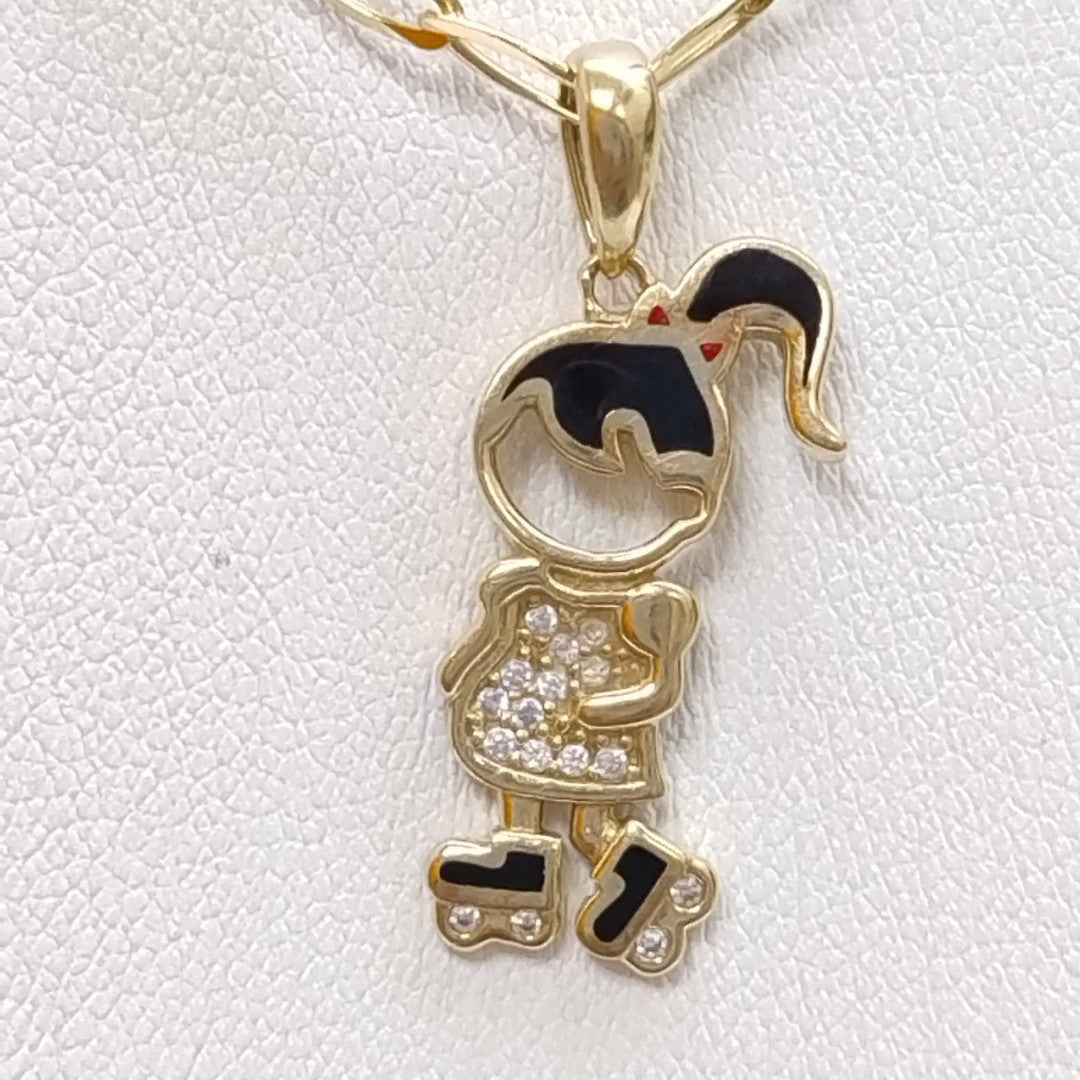 CADENA, DIJE ORO 14 K 6 GRMS (SEMINUEVO)