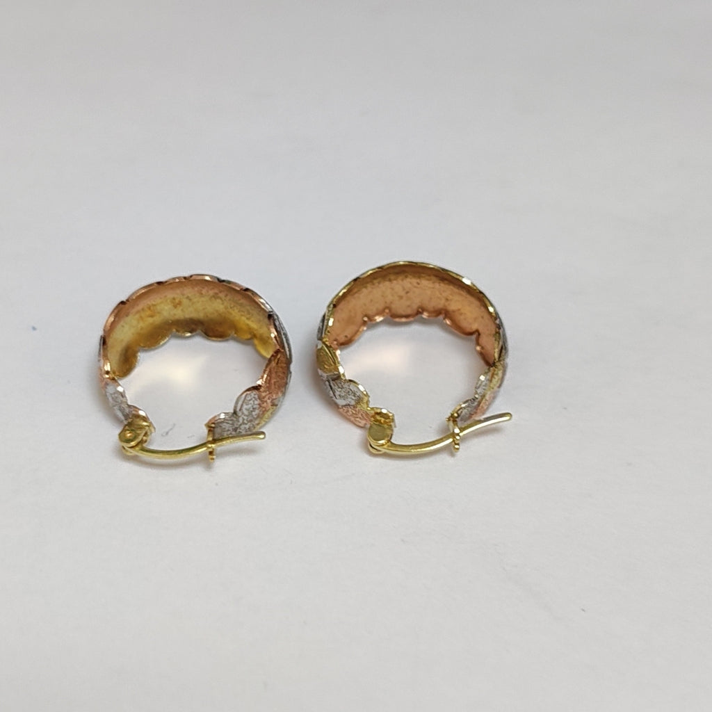 ARRACADAS PAR ORO COMBINADO 14 K 3 GRMS (SEMINUEVO)