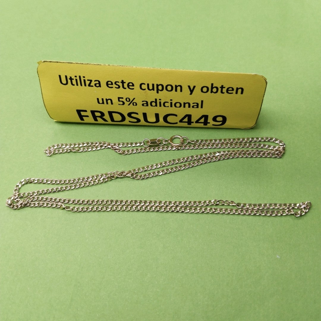 CADENAS TEJIDO BARBADA ORO 10K 60 CM 4.1 GR (NUEVO)