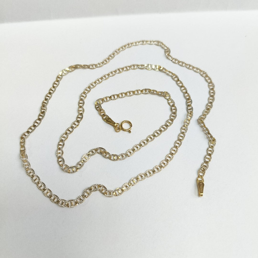 CADENAS TEJIDO GUCHI DIAMANTADO ORO 10K 55 CM 3.9 GR (NUEVO)