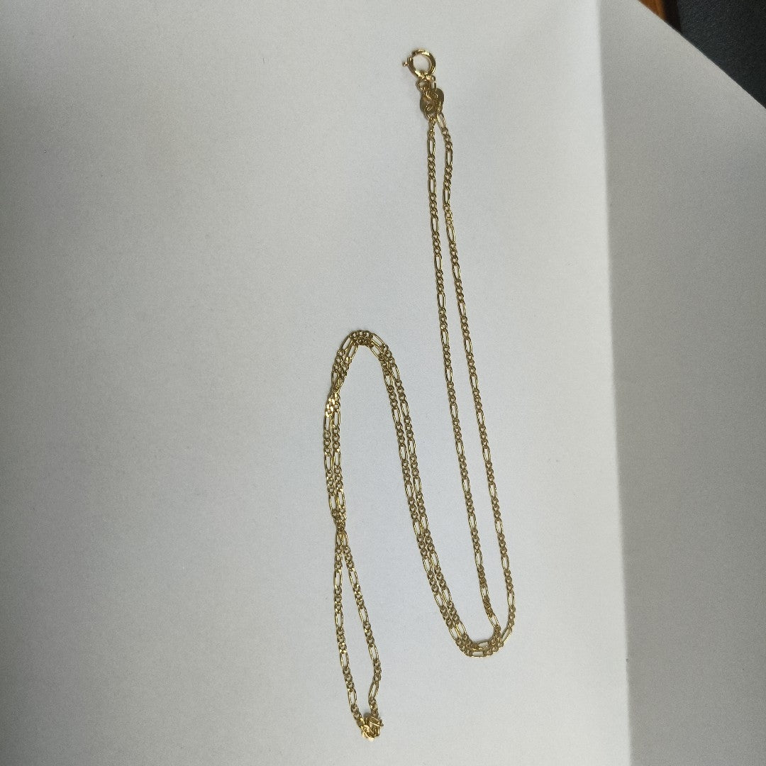 CADENAS TEJIDO 3X1 ORO 14K 55 CM 2.4 GR (NUEVO)