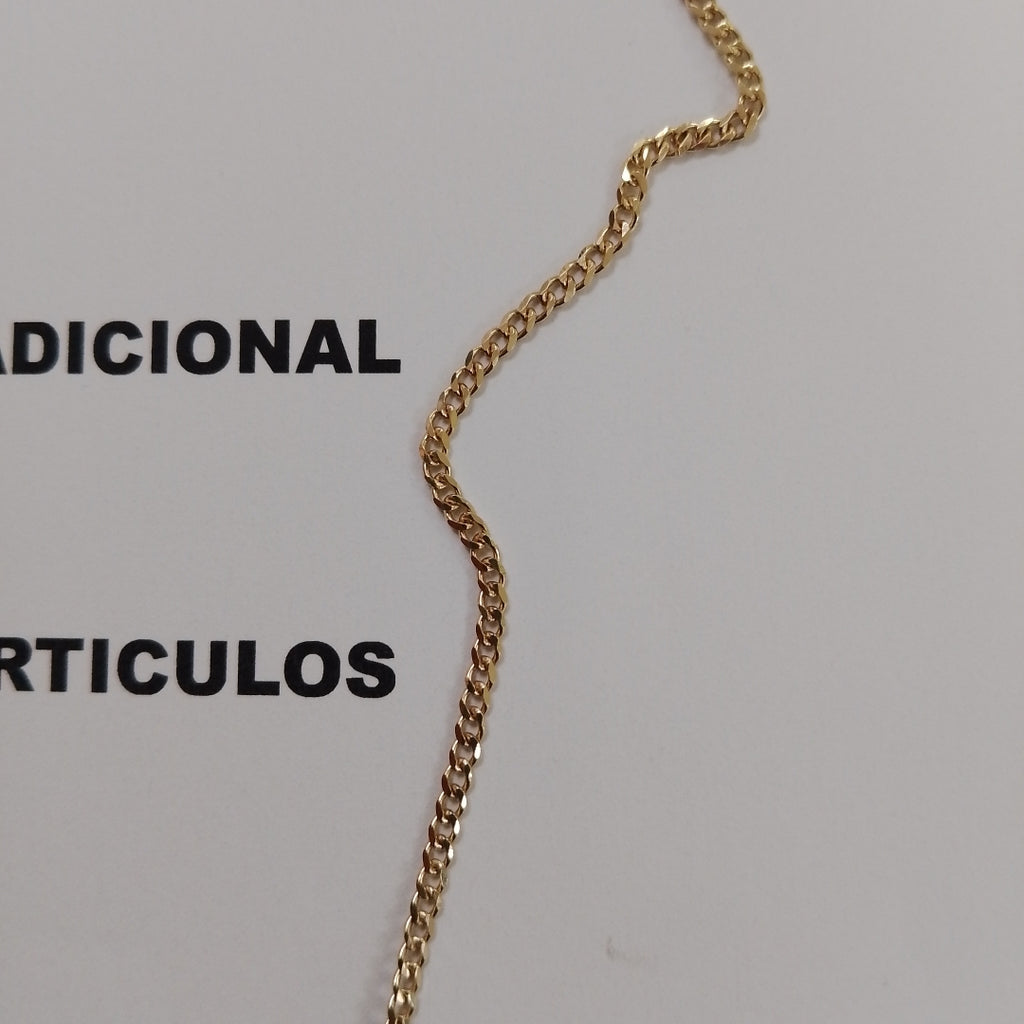 CADENAS TEJIDO BARBADA ORO 10K 55 CM 3.8 GR (NUEVO)