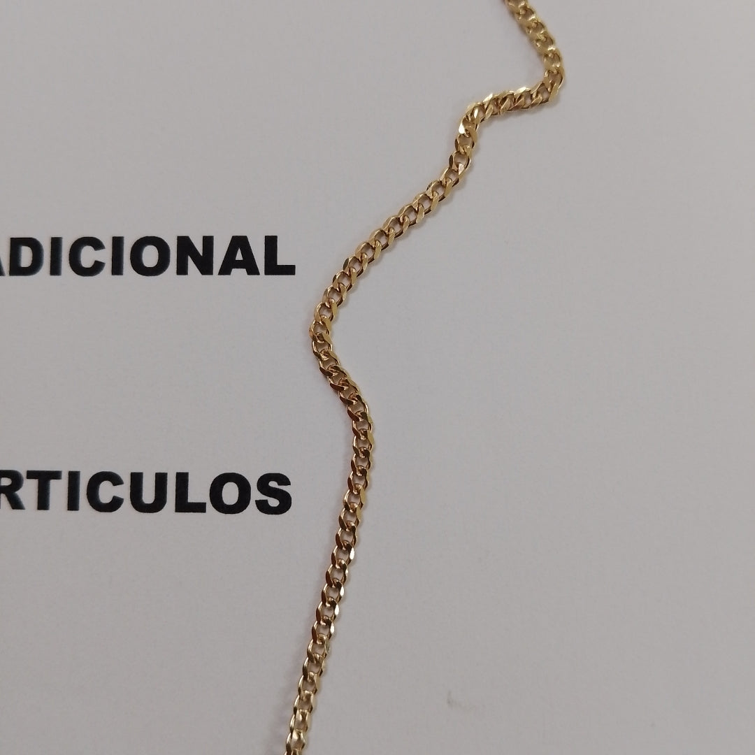 CADENAS TEJIDO BARBADA ORO 10K 55 CM 3.8 GR (NUEVO)