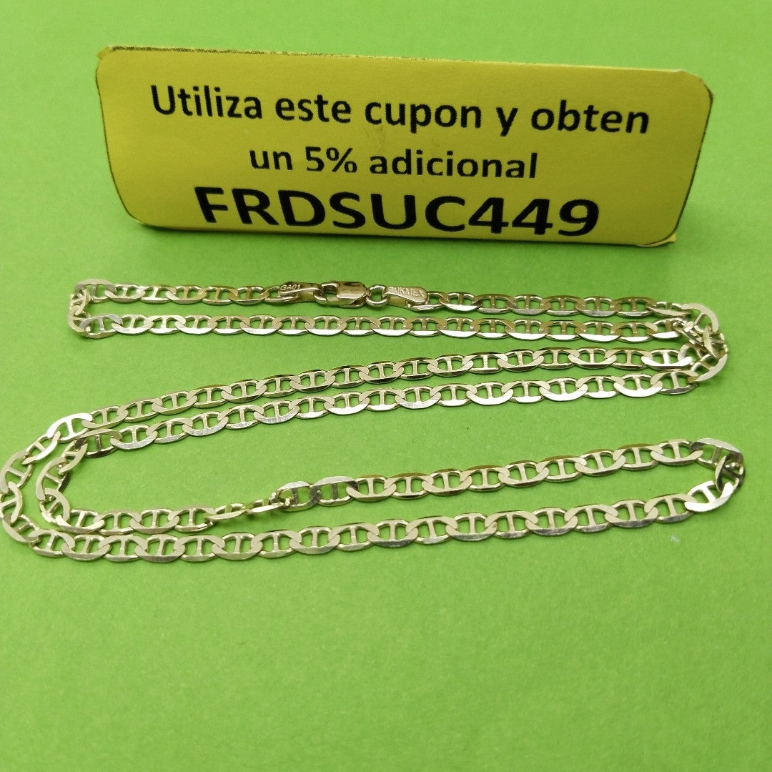 CADENAS TEJIDO GUCHI ORO 10K 55 CM 7.7 GR (NUEVO)