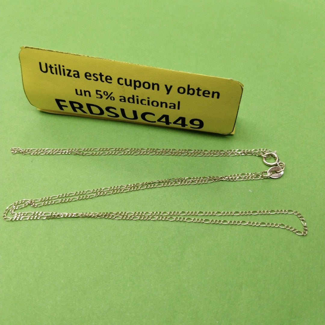 CADENAS TEJIDO 3X1 ORO 10K 60 CM 1.5 GR (NUEVO)