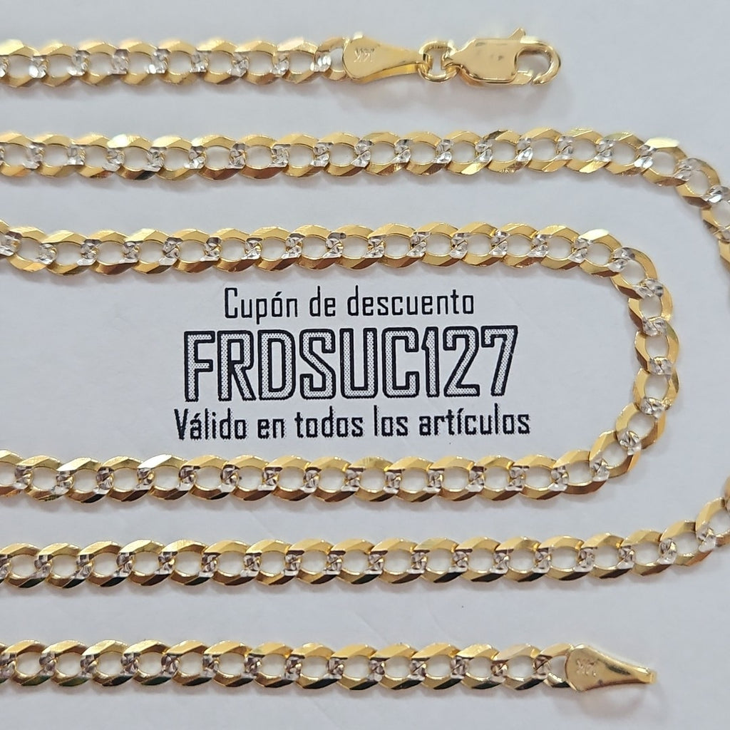 CADENAS BARBADA DIAMANTADA ORO 14K 60 CM 9.5 GR (NUEVO)