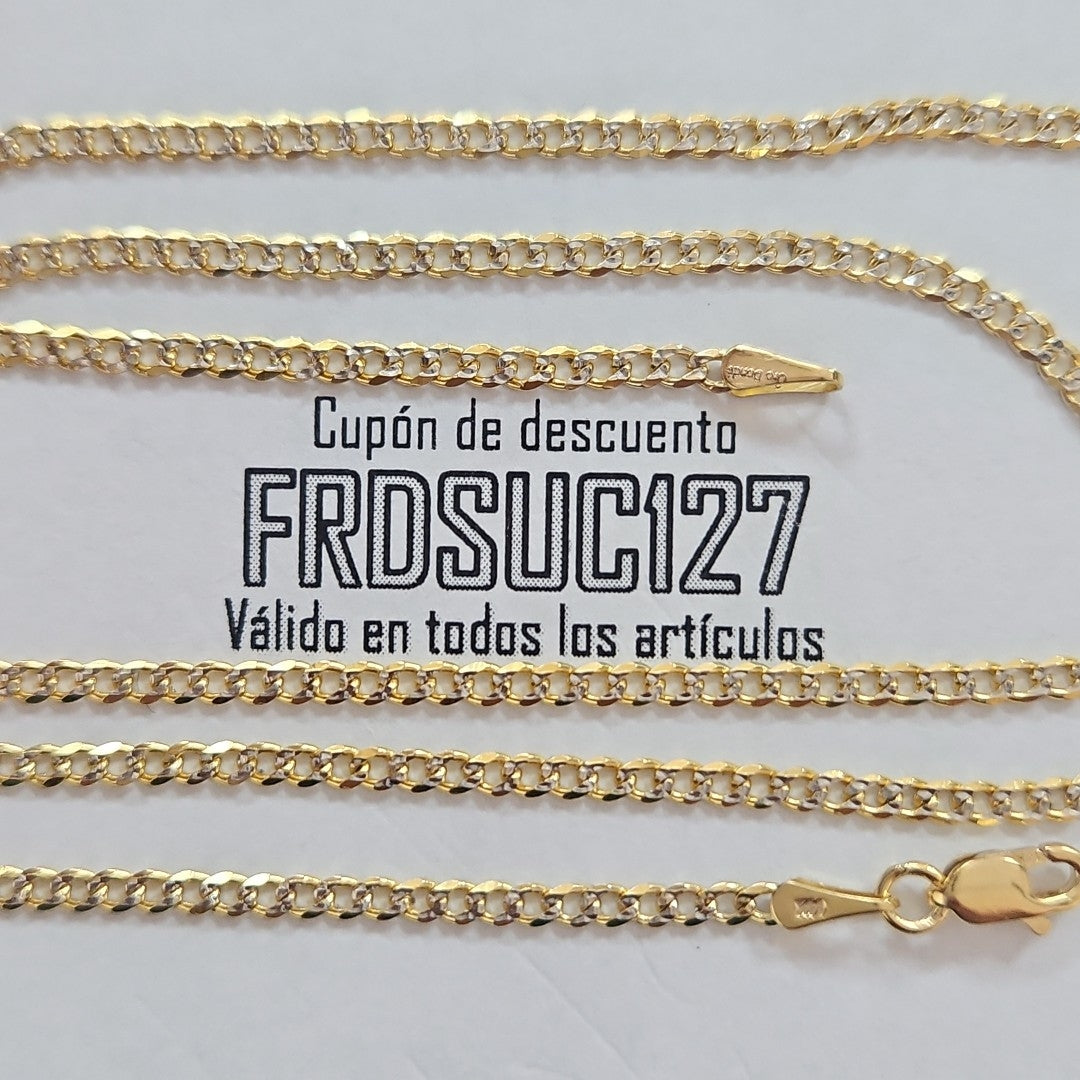 CADENAS BARBADA DIAMANTADA ORO 14K 55 CM 5.8 GR (NUEVO)