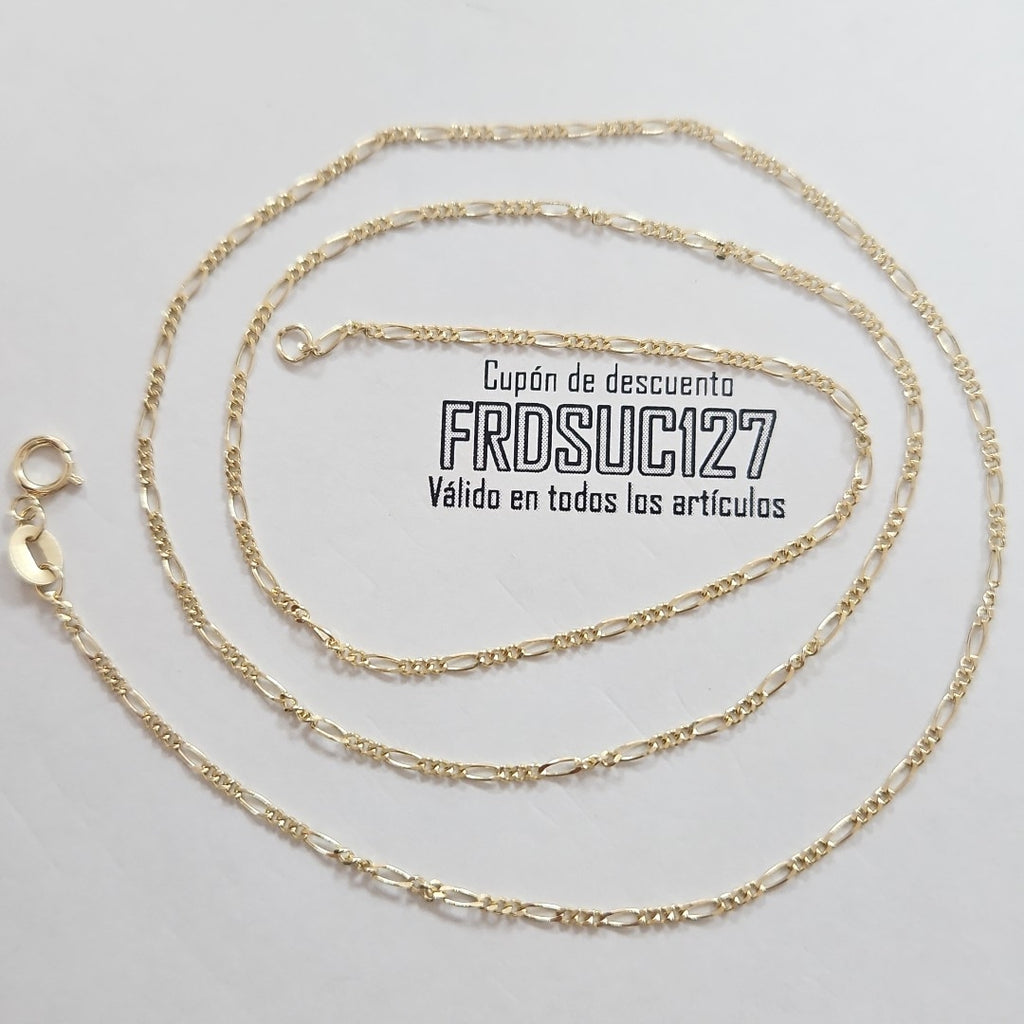CADENAS TEJIDO 3X1 ORO 14K 55 CM 2.7 GR (NUEVO)
