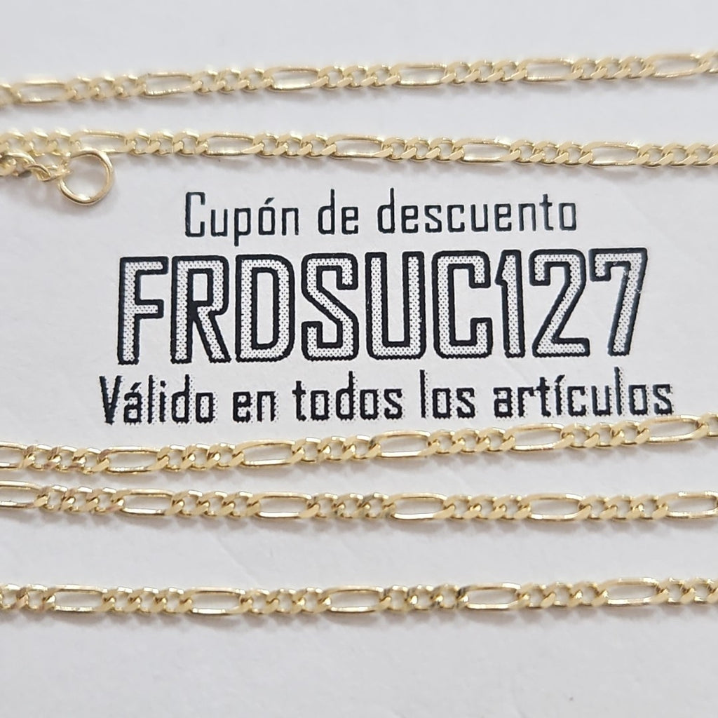 CADENAS TEJIDO 3X1 ORO 14K 55 CM 2.4 GR (NUEVO)