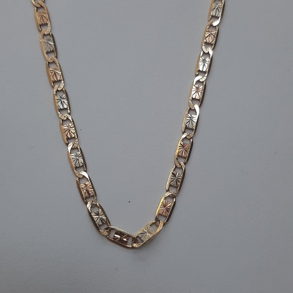 CADENA ORO COMBINADO 10 K 5 GRMS (SEMINUEVO)