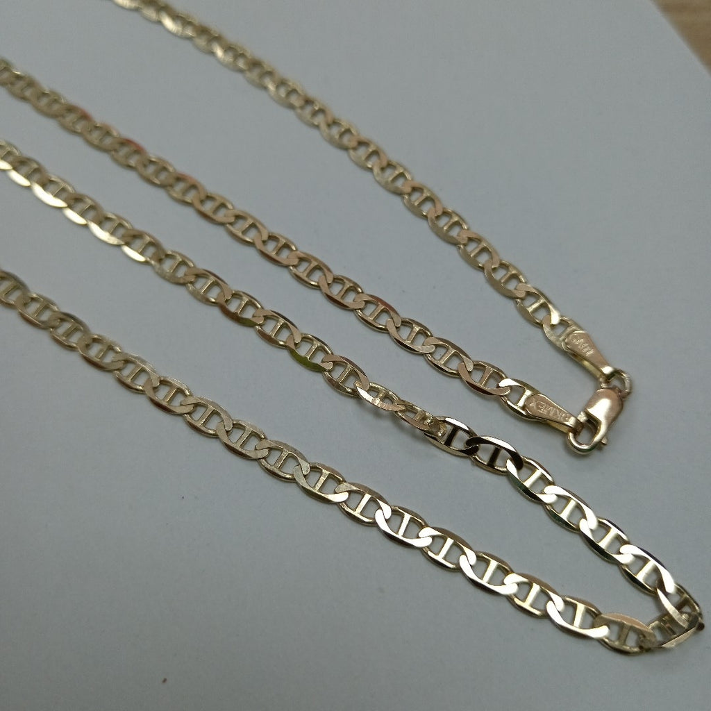 CADENAS TEJIDO GUCHI ORO 10K 55 CM 7.7 GR (NUEVO)