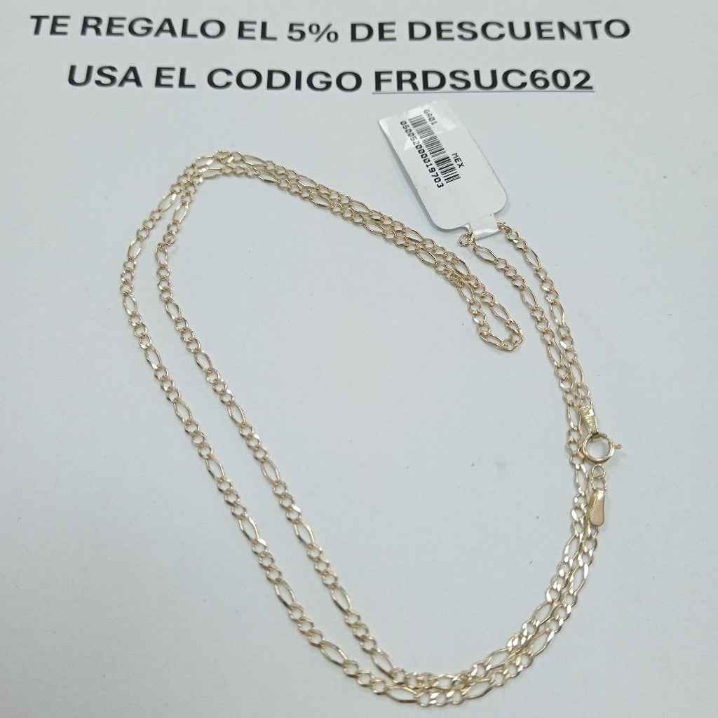 CADENAS TEJIDO 3X1 ORO 10K 60 CM 3.3 GR (NUEVO)