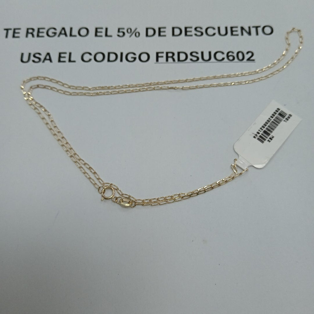 CADENAS TEJIDO ESLABONES ORO 10K 55 CM 1.9 GR (NUEVO)