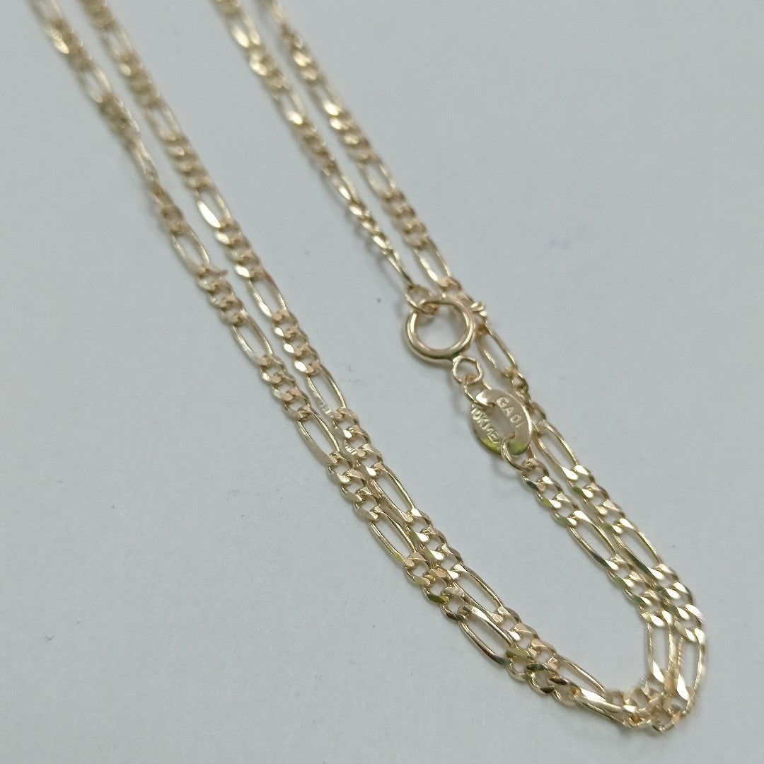 CADENAS TEJIDO 3X1 ORO 10K 55 CM 3.2 GR (NUEVO)