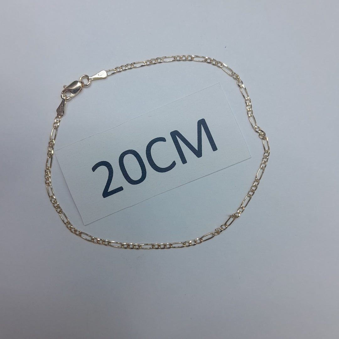 PULSERAS BARBADA ORO 14K 21 CM 1.7 GR (NUEVO)